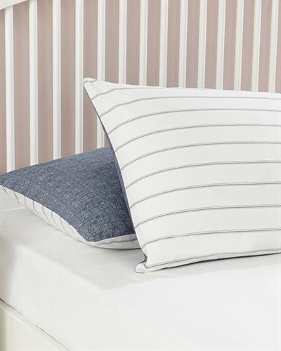 Textured Stripe Калъфка За Възглавница 2 бр. Памучен 50x70 см Морскосин