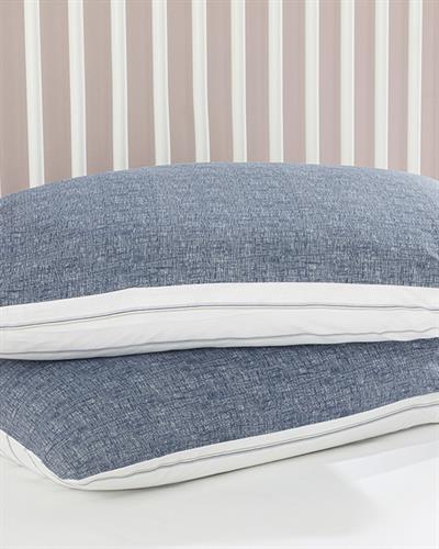 Textured Stripe Калъфка За Възглавница 2 бр. Памучен 50x70 см Морскосин