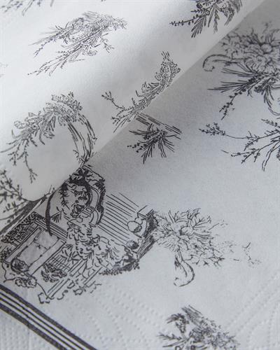 Хартиени Салфетки 20 бр. Хартия 33x33 см Черен - Бял