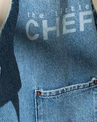 The Little Chef Детска Престилка Регулируема, Памучен, Синьо, 45 X 50 Cm