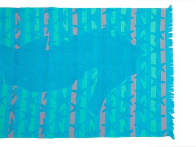 The Sea ПЛАЖНА ХАВЛИЯ Жакардов 80x150 cm Turquoise