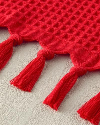 The Waffle Кърпа За Сушене Памук 30x50 см Червен