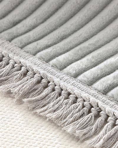 Thick Ribbed Килим Рипсено, Сиво, 80 X 150 Cm