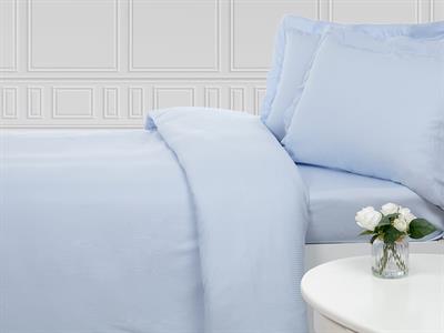 Thin Stripe СПАЛНО БЕЛЬО КОМПЛЕ Двоен Памучен сатен на райета 200x220 cm Blue.