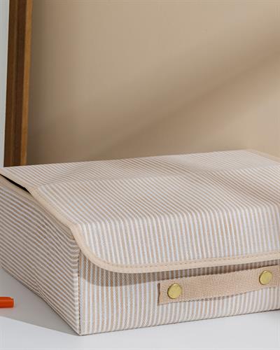 Thin Stripe Кутия За Съхранение Полипропилен 30x23x11 см Бежов