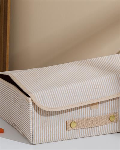 Thin Stripe Кутия За Съхранение Полипропилен 30x23x11 см Бежов