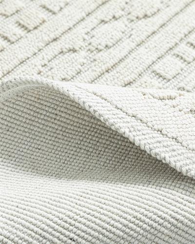 Thore Килим Памучен, Бяло, 110 X 110 Cm
