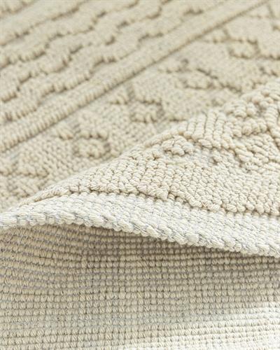 Thore Килим От Букле 110x110 см Кремав