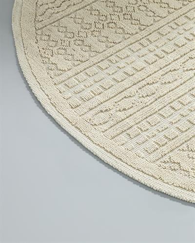 Thore Килим От Букле 110x110 см Кремав