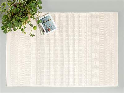 Thore Килим Памучен, Бяло, 120 X 180 Cm