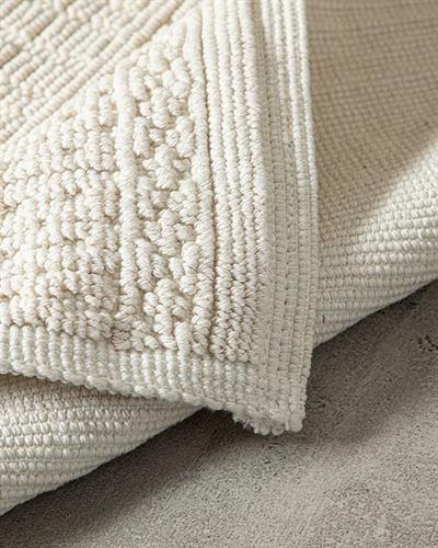 Thore Килим Памучен, Бяло, 50 X 80 Cm