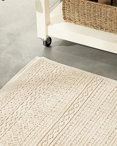 Thore Килим Памучен, Кремово, 60 X 100 Cm