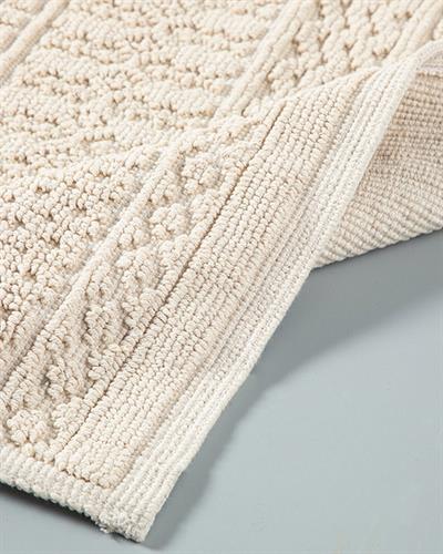 Thore Килим Памучен, Кремово, 80 X 300 Cm
