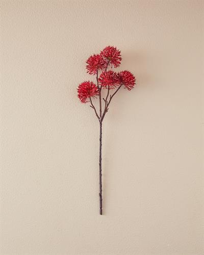 Thorn Onion Изкуствено Цвете Един Стрък 52 см Червен