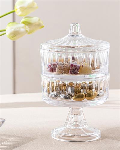 Tiara Презентация С Крака, Стъкло, Прозрачен, 14X21 Cm