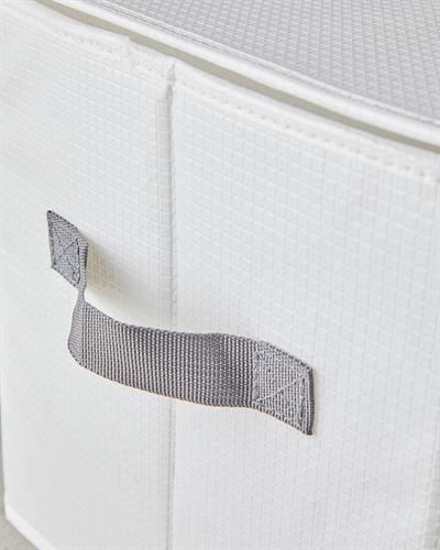 Tiara Кутия За Съхранение Полиестер 38x25 cm Бял