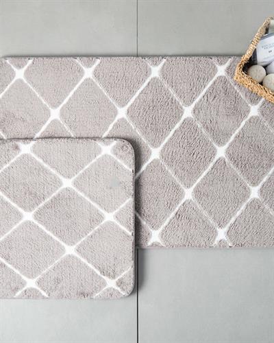 Tile Комплект Постелки За Баня Полиестер 60x100 - 50x60 см Прозрачен