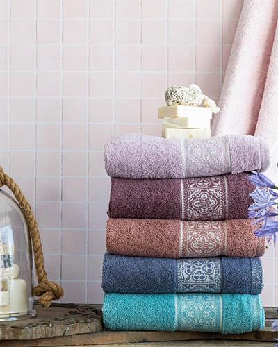 Tiles Кърпа За Лице Жакардов 50x80 см Лилав