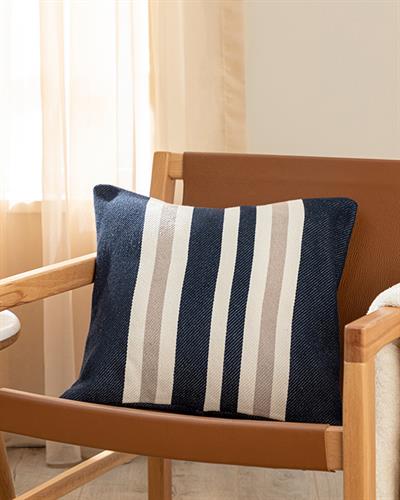 Tissue Декоративна Възглавница Тъкан 45x45 см Морскосин