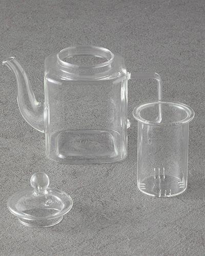 Borosilicate with Strainer Pot 380 ml Transparent
