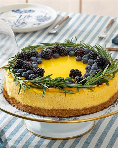 Toile Botanical Фанус За Кекс Емайлиран, Тъмно Синьо-Бяло, 31 Cm