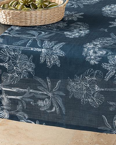 Toile Plants Ранър Полиестер, Тъмно Синьо,, 45 X 150 Cm