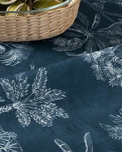 Toile Plants Ранър Полиестер, Тъмно Синьо,, 45 X 150 Cm