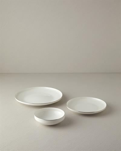 Torino Сервиз За Хранене Порцелан, Сребристо, 0