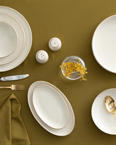 Torino Сервиз За Хранене Порцелан, Златисто, 0