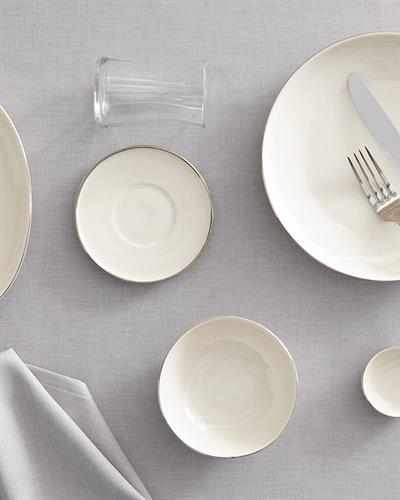 Torino Сервиз За Закуска Порцелан, Сребристо, 0