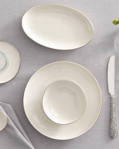 Torino Сервиз За Закуска Порцелан, Сребристо, 0