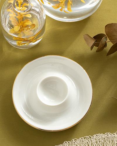 Torino Поставка За Яйца Порцелан, Златисто, 10 Cm