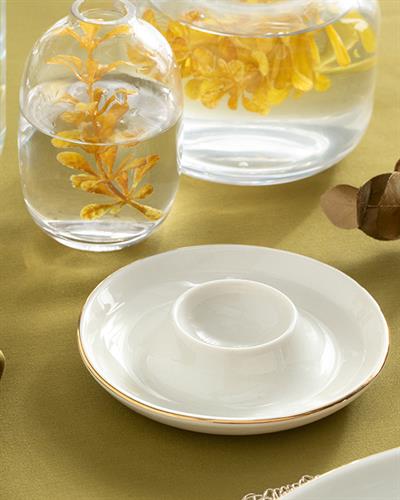 Torino Поставка За Яйца Порцелан, Златисто, 10 Cm