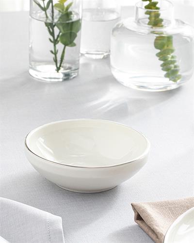 Torino Купа За Аперитив Порцелан 12 см Сребърен.