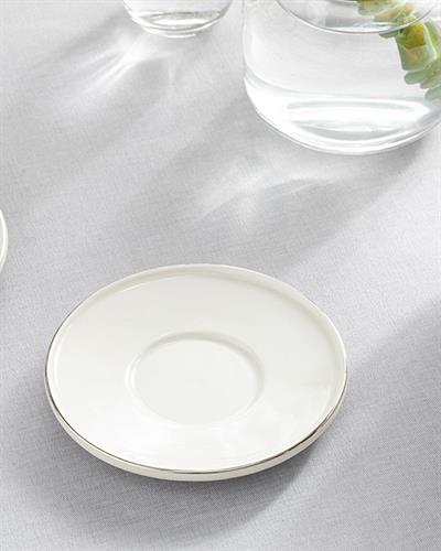 Torino Чаена Чиния Порцелан, Сребристо, 12 Cm