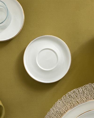 Torino Чаена Чиния Порцелан, Златисто, 12 Cm