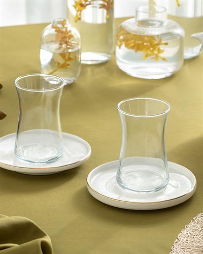 Torino Чаена Чиния Порцелан, Златисто, 12 Cm