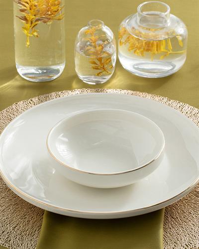 Torino Купа Порцелан, Златисто, 15 Cm