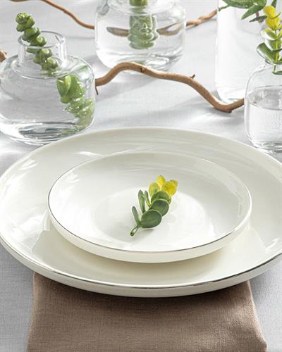 Torino Чиния За Торта Порцелан 17 см Сребърен.