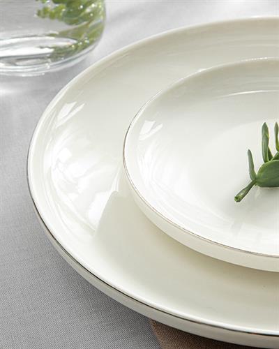 Torino Чиния За Торта Порцелан 17 см Сребърен.