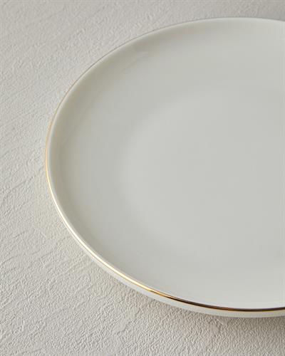 Torino Комплект За Хранене С чиния за торта Порцелан 18 части за 6 души Златен