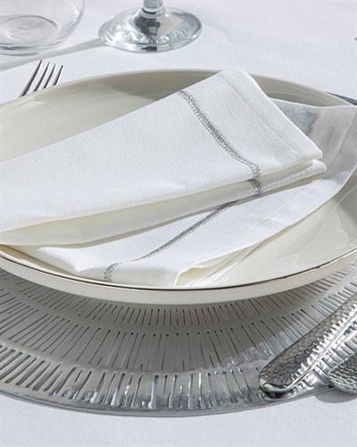 Torino Cotton 2 Set Guest Napkins 45x45 cm Silver.