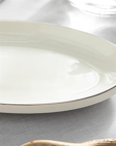 Torino Плато Порцелан 20 см Сребърен.