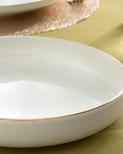 Torino Porcelain Salad Bowl 24 cm Gold