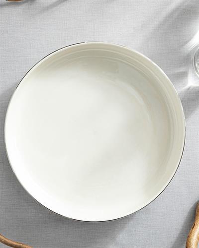 Torino Porcelain Salad Bowl 24 cm Silver.