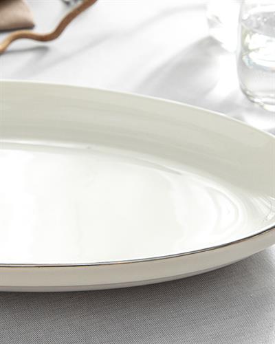 Torino Плато Порцелан 30 см Сребърен.