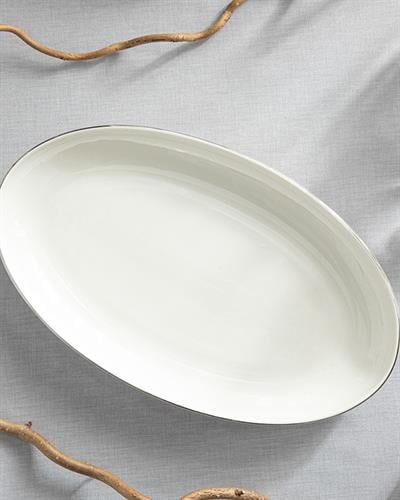 Torino Плато Порцелан 30 см Сребърен.