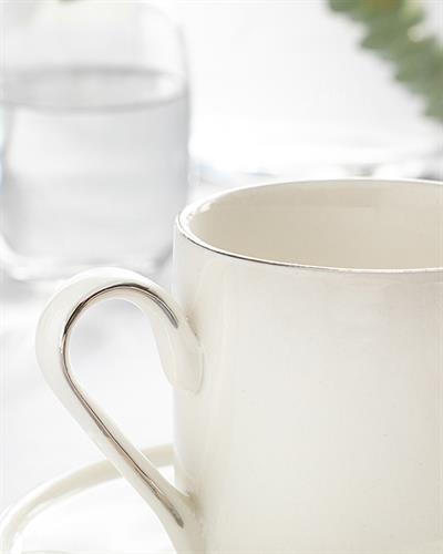 Torino Комплект Чаени Чаши 4 Бр. За 2 Души, Порцелан, Сребристо, 180 Ml