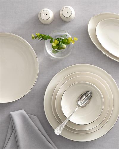 Torino Комплект За Хранене Порцелан 54 части за 12 души Сребърен.