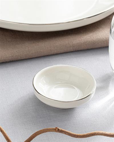 Torino Купа За Сос Порцелан, Сребристо, 6 Cm